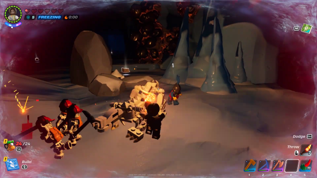 Bone wolf and skeletons attacking player character in an ice cave. Image via WoW Quests YouTube.