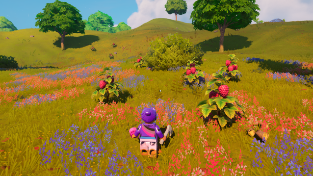 Berry plants in LEGO Fortnite.