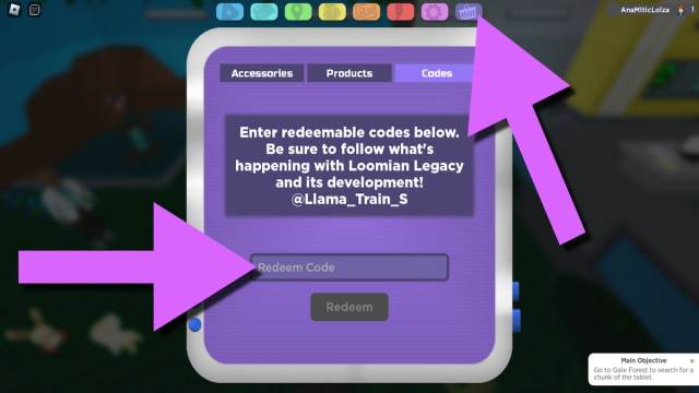 How to redeem codes in Loomian Legacy