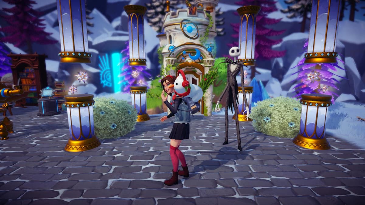 The player with the Snowy Raccoon from the Royal Winter Star Path on their shoulder and Jack next to them.