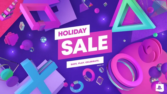 Sony holiday Christmas sale promo art