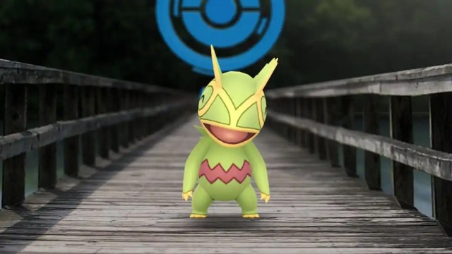 Pokemon Go Kecleon standing on a bridge