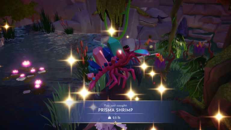 How to catch a Prisma Shrimp in Disney Dreamlight Valley