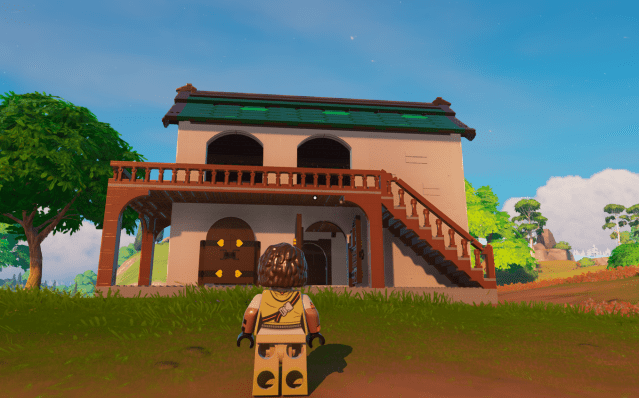 Manor Stable in LEGO Fortnite featuring Medieval Railings