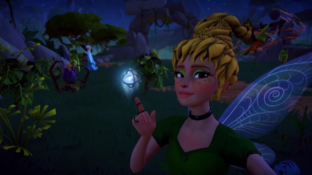 The player taking a selfie and pointing at Mist.