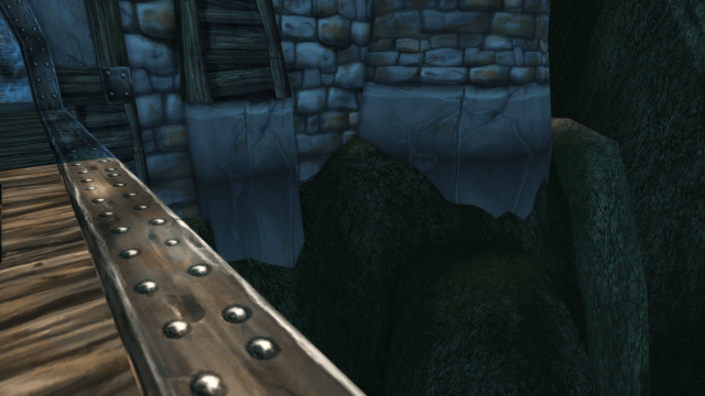 A jump-able gap leading to the Saber Slash rune near Shadowfang Keep in WoW Classic.