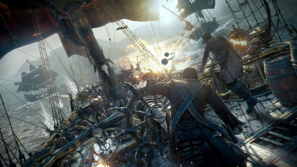 A promotional image for Skull and Bones.