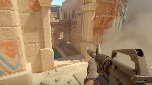 CS 2 player points gun at another player