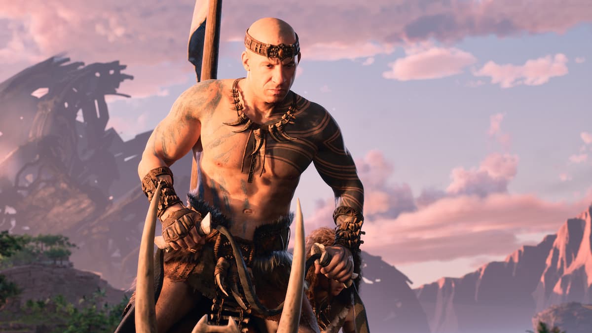 Vin Diesel's character shown in a promotional image for Ark 2.