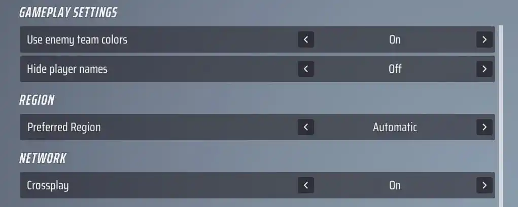 Gameplay settings tab in THE FINALS settings