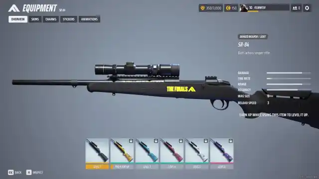SR-84 weapon overview screen in THE FINALS