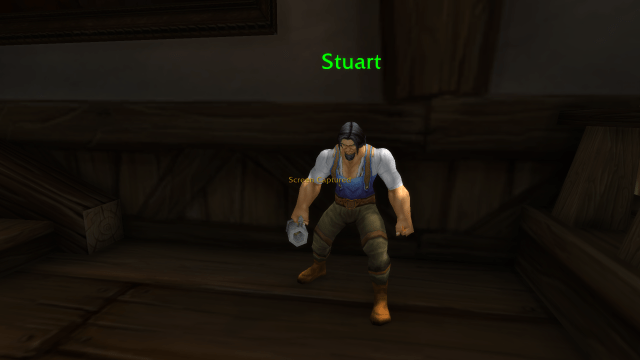 Image of a drunken human in World of Warcraft.