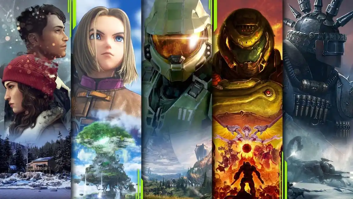 Xbox Game Pass image featuring games like Halo and Doom