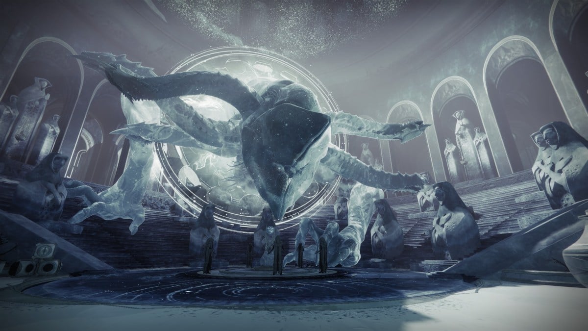 The Spirit of Riven within her lair in Destiny 2.