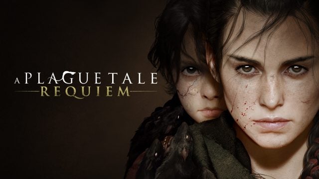 A promotional image for A Plague Tale: Requiem showing a close-up shot of two characters,