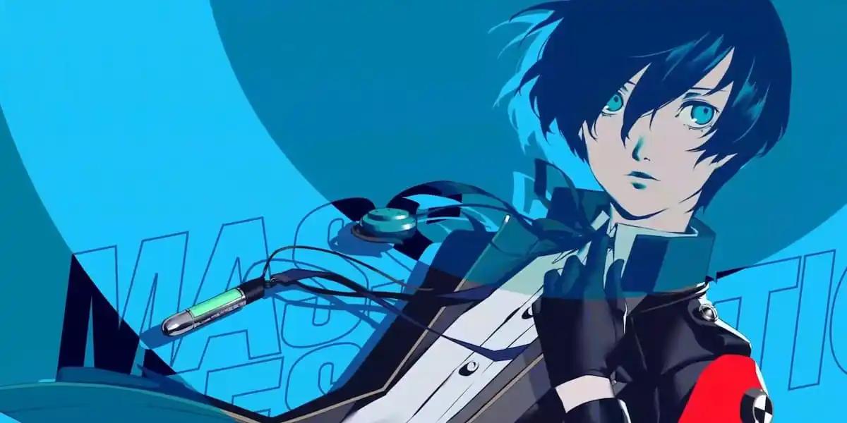 A promotional image of the male protagonist from Persona 3 Reload