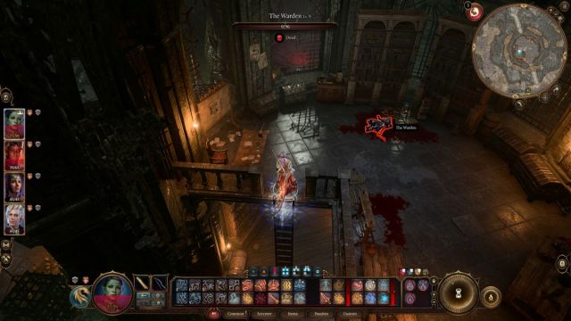 An in game screenshot of The Warden's office in Moonrise Towers Prison in Baldur's Gate 3.