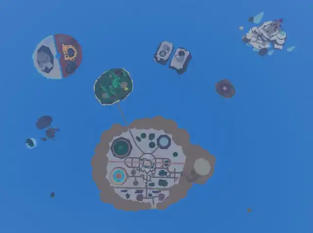 A map showing all islands on the second sea in Blox Fruits