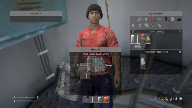 DayZ character inventory