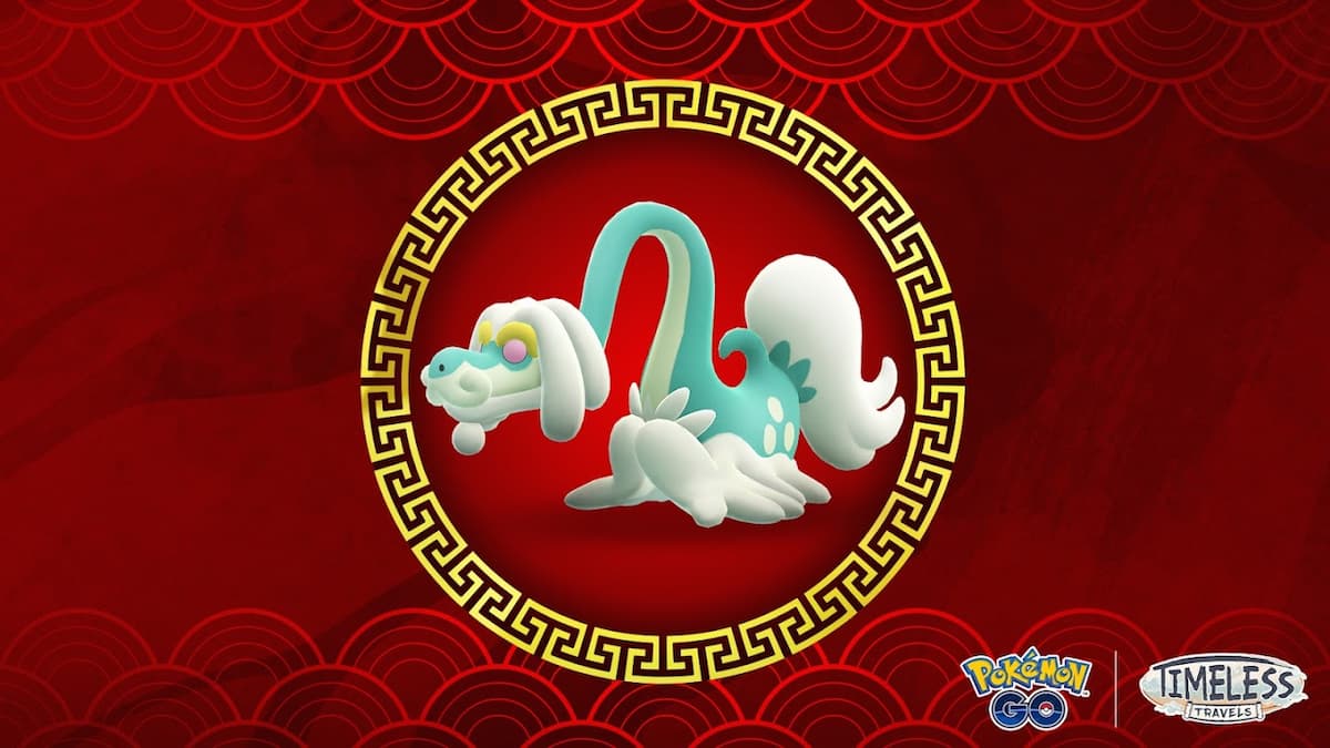 Drampa spotlighted for Pokemon Go's Lunar New Year 2024 event.