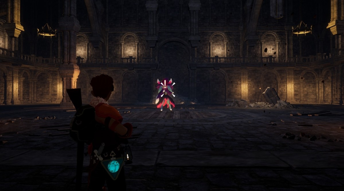 Katress standing in its dungeon in Palworld