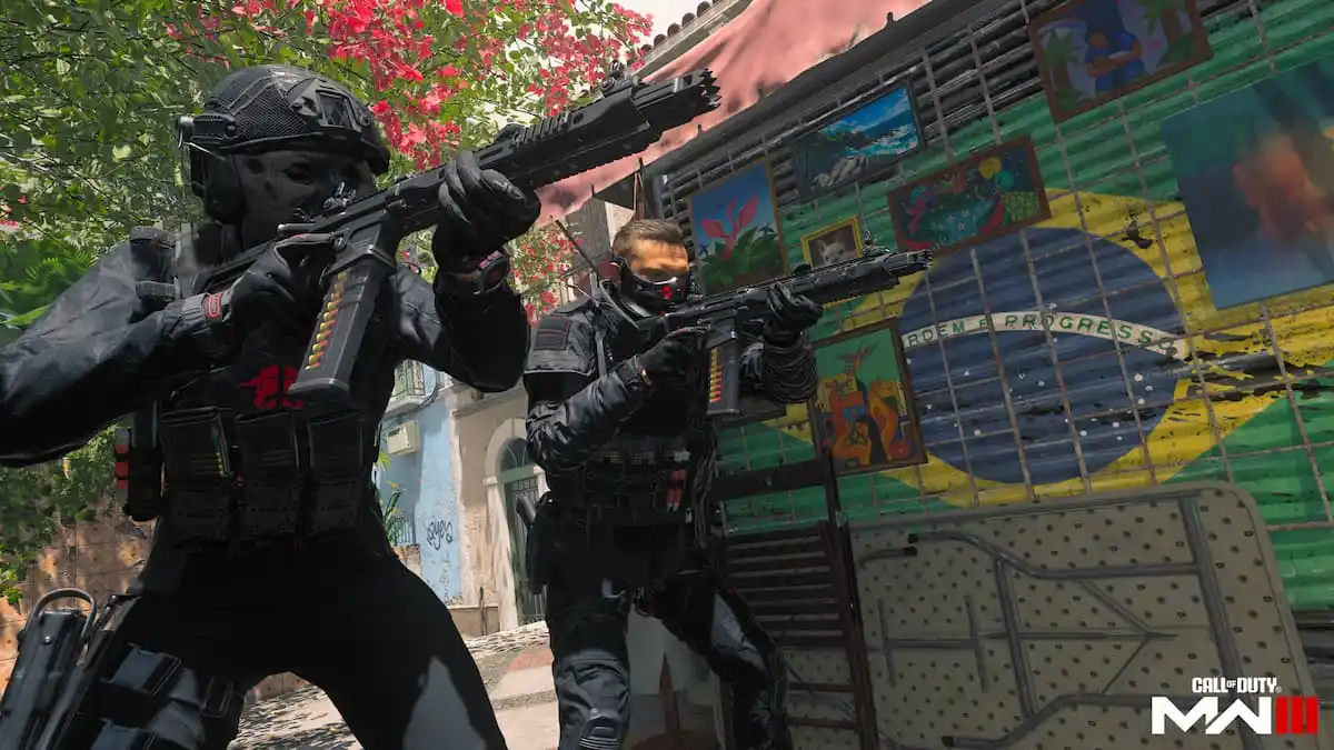 CoD operators take aim at enemies on the new map Rio in MW3 Season One Reloaded.