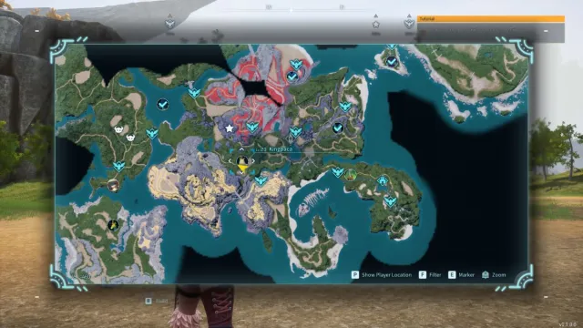 A screenshot of Kingpaca's map icon in Palworld.