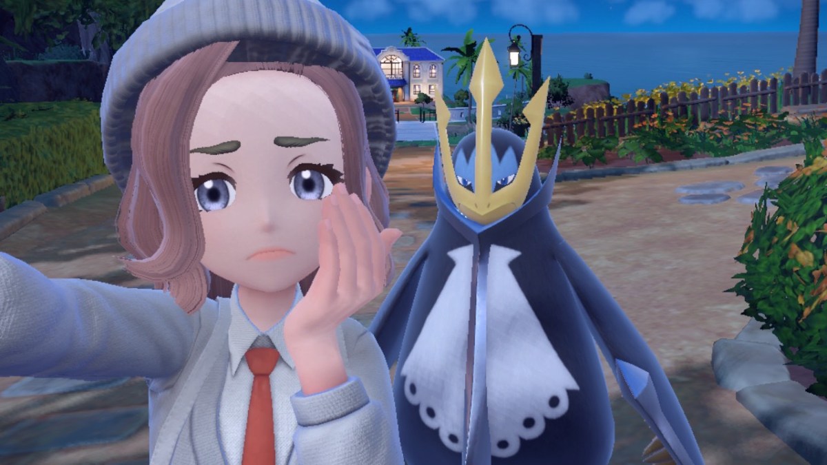 Selfie with Empoleon in Pokémon Scarlet and Violet