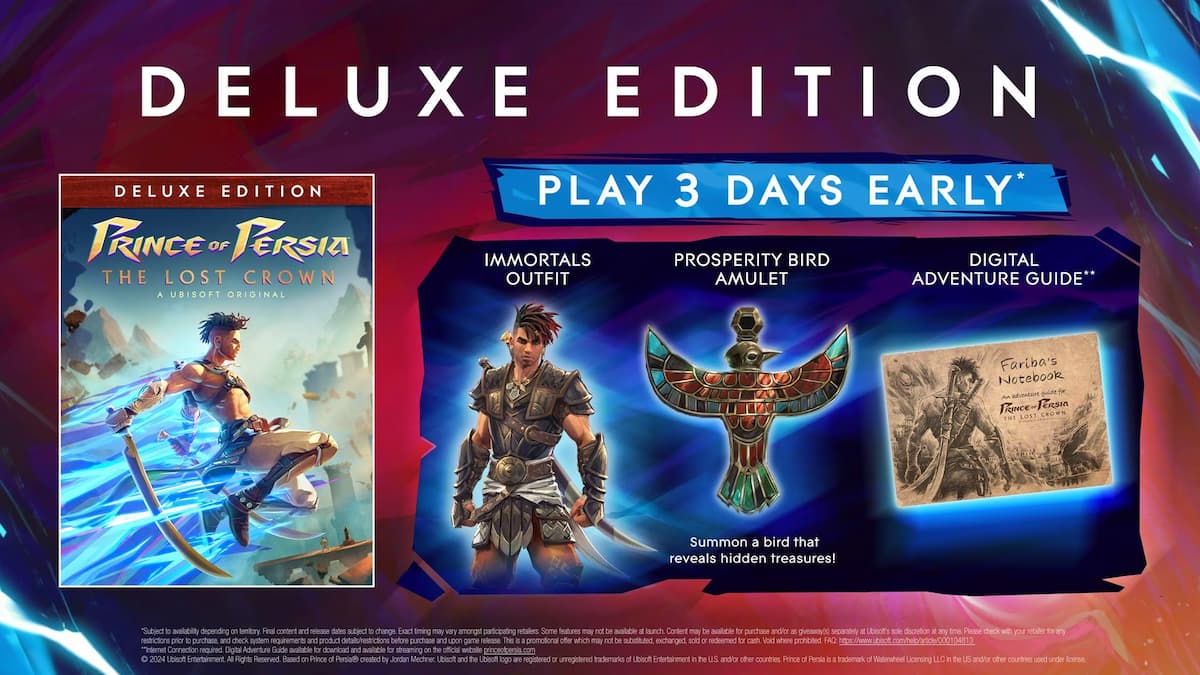 All The Prince Of Persia: The Lost Crown Pre-order Bonuses