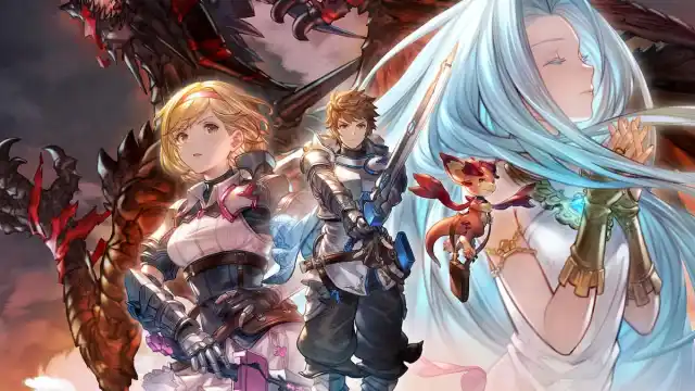 Promotional artwork of the main cast from Granblue Fantasty: Relink.