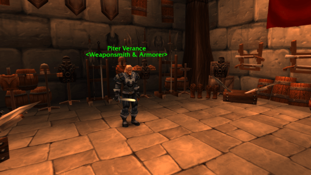 Piter Verance standing in his location in Theramore Isle in WoW Classic