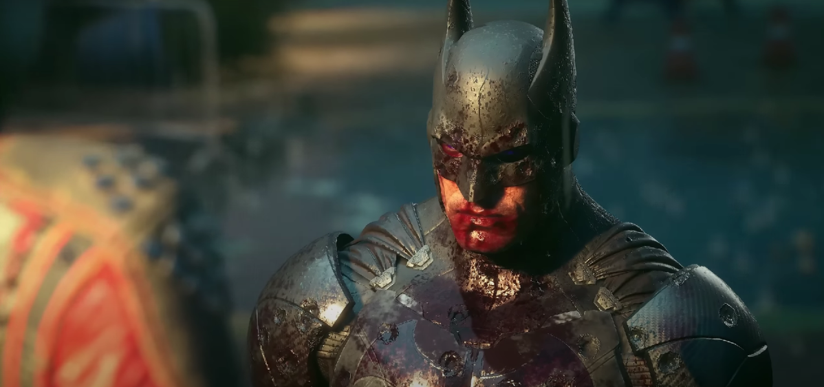 An in game image of brainwashed Batman from Suicide Squad: Kill the Justice League