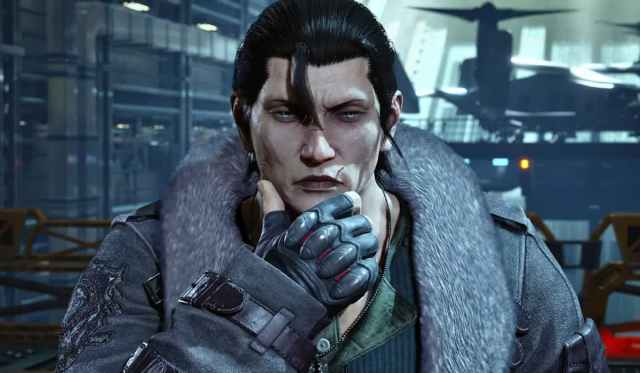 Sergei Dragunov strokes his chin, carefully assessing his opponent.