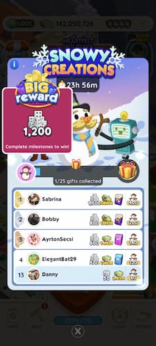 Snowy Creations leaderboard