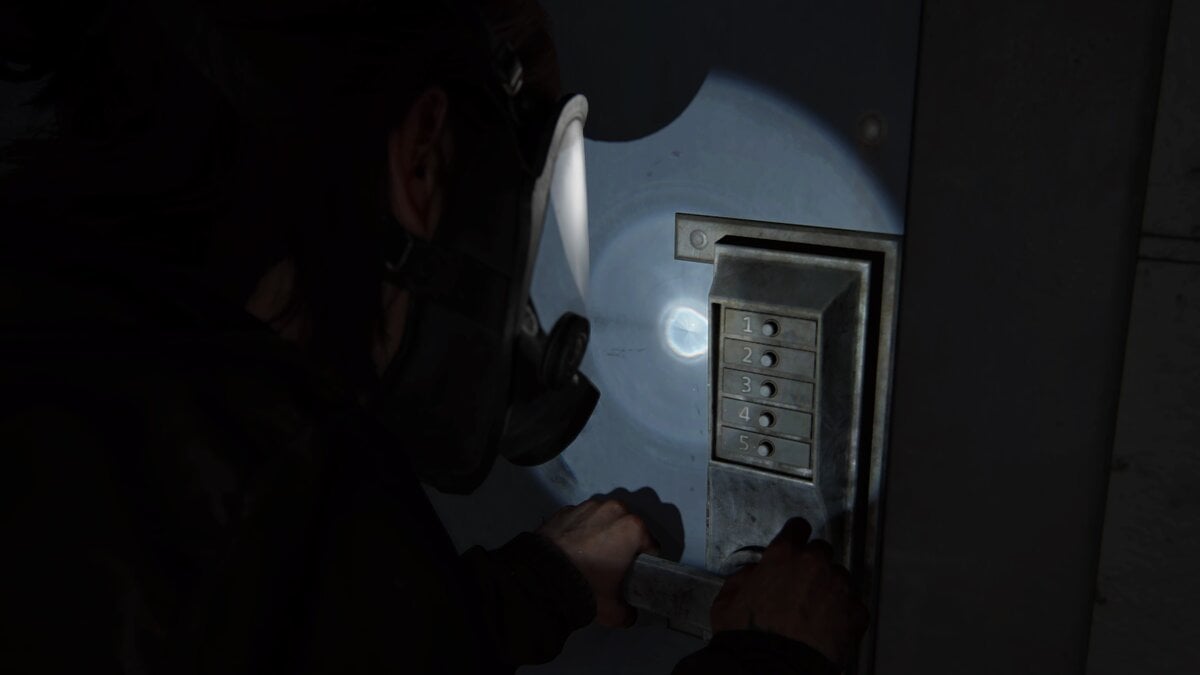 Locker room door keypad in TLOU2 Remastered