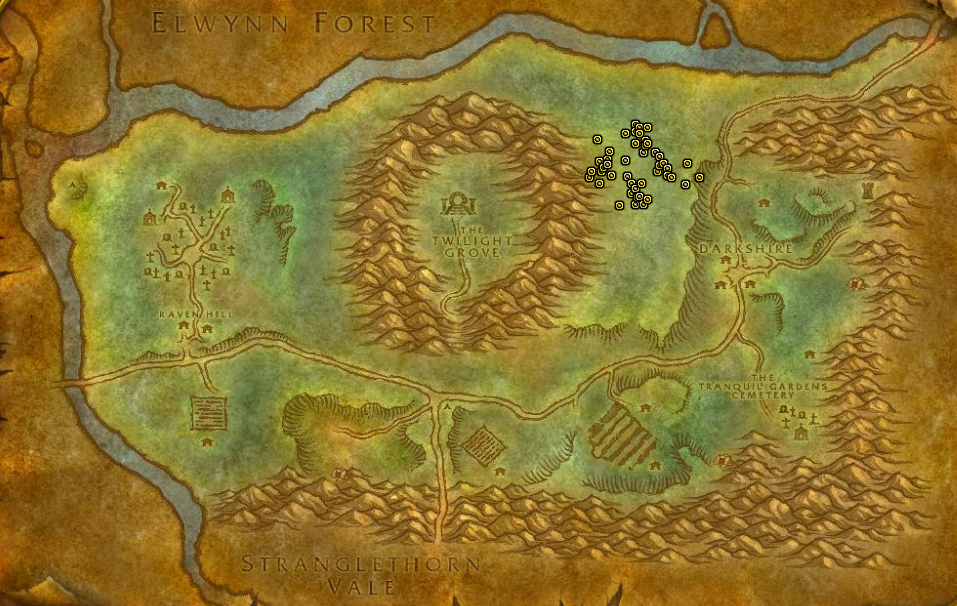 Image of the map in WoW SoD showing the location of Agon.