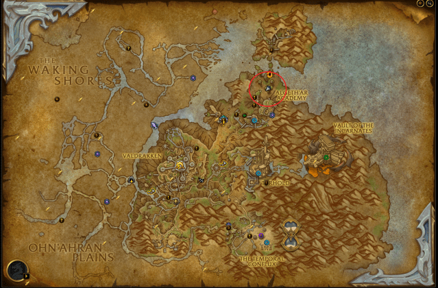 Provisioner Aristta location on map of Thaldraszus