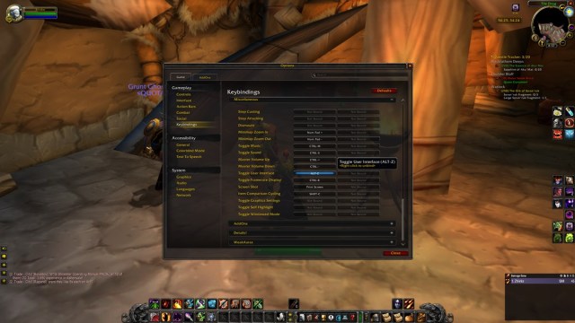 WoW Retail with hide UI interface options