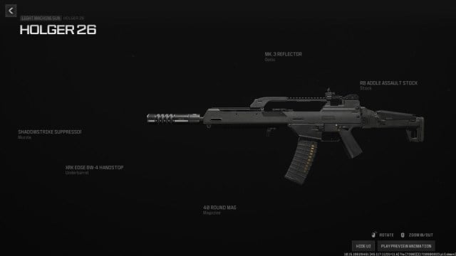 Holger 26 with meta attachments in MW3