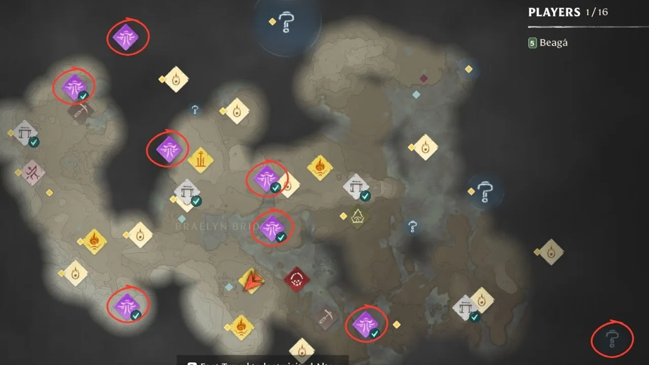 All Shroud Root locations in Enshrouded