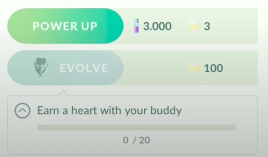 Floette's evolve requirements in Pokémon Go.