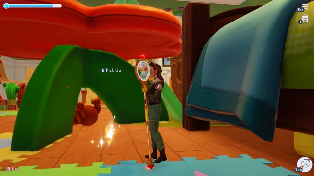 The player standing by some Glimmer in the Toy Story Realm.