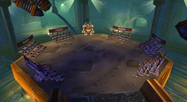 A Gnomeregan Arena with a mech robot as the boss