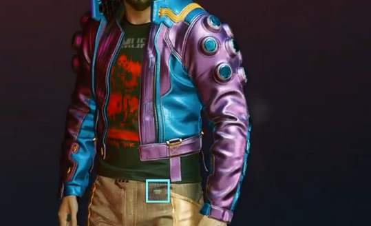 A blue and pink jacket.