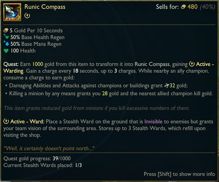 The Runic Compass in League of Legends