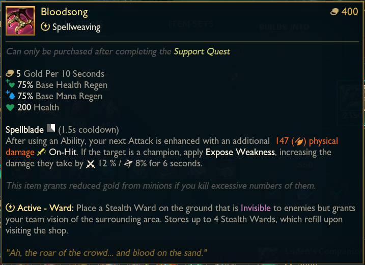 Bloodsong in League of Legends