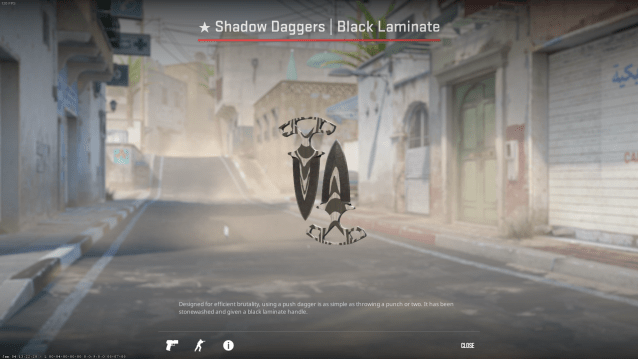 Shadow Daggers Black Laminate from CS2.