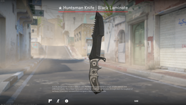Hunstman Knife Black Laminate from CS2.