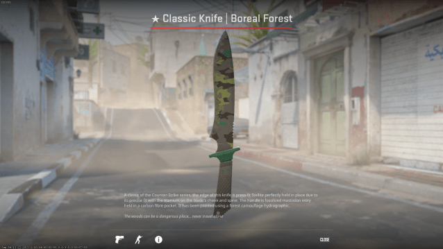 Classic Knife Boreal Forest from CS2.