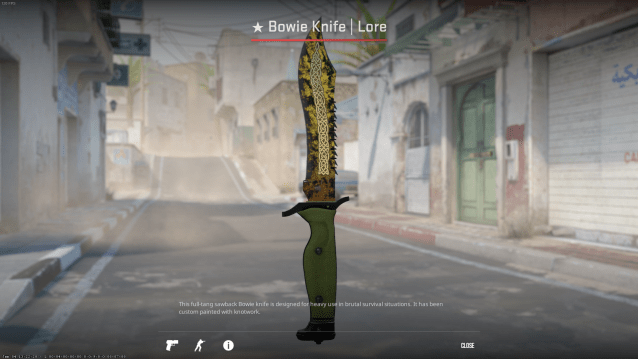 Bowie Knife Lore from CS2.